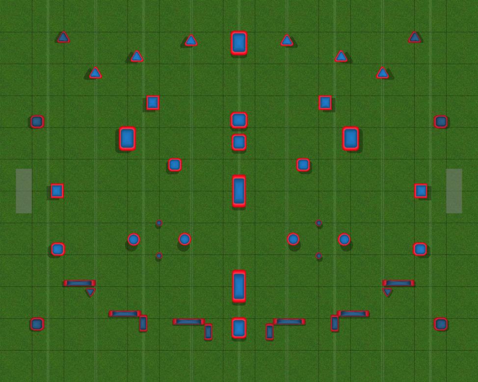 NXL Bunker Set Cleared Paintball Field Image